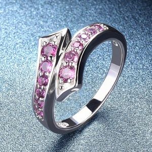 Natural Gems Rhodium Garnet 925 Sterling Silver